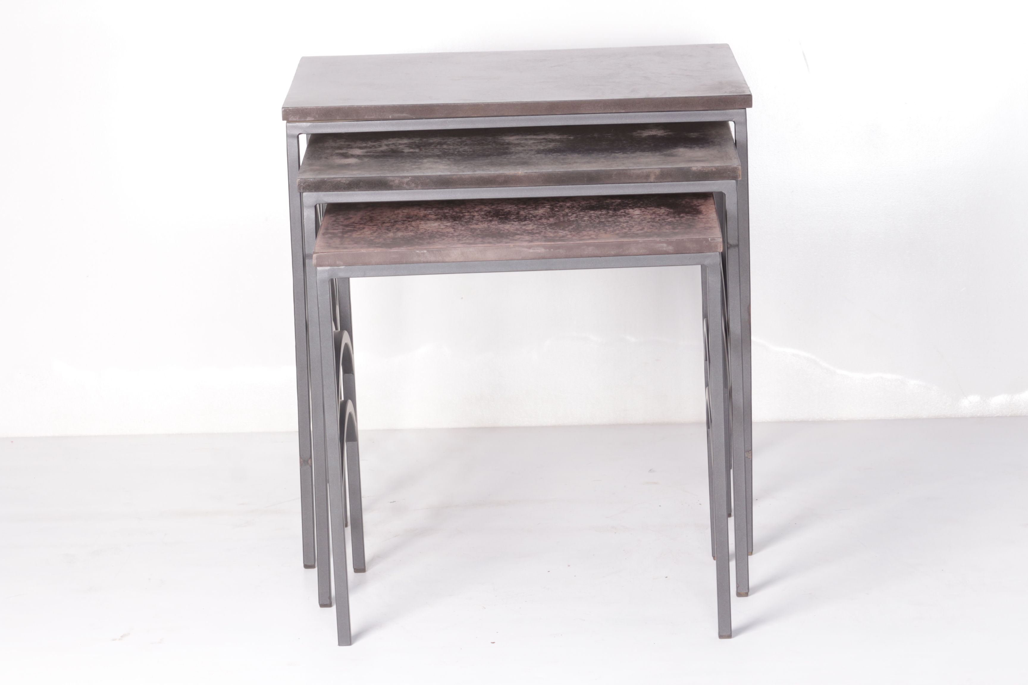 Gun Metal Nesting Tables Set Of 3