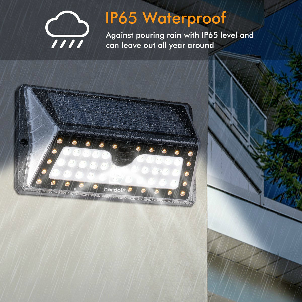 Cool & Warm White 62 Led Solar Motion Sensor Light