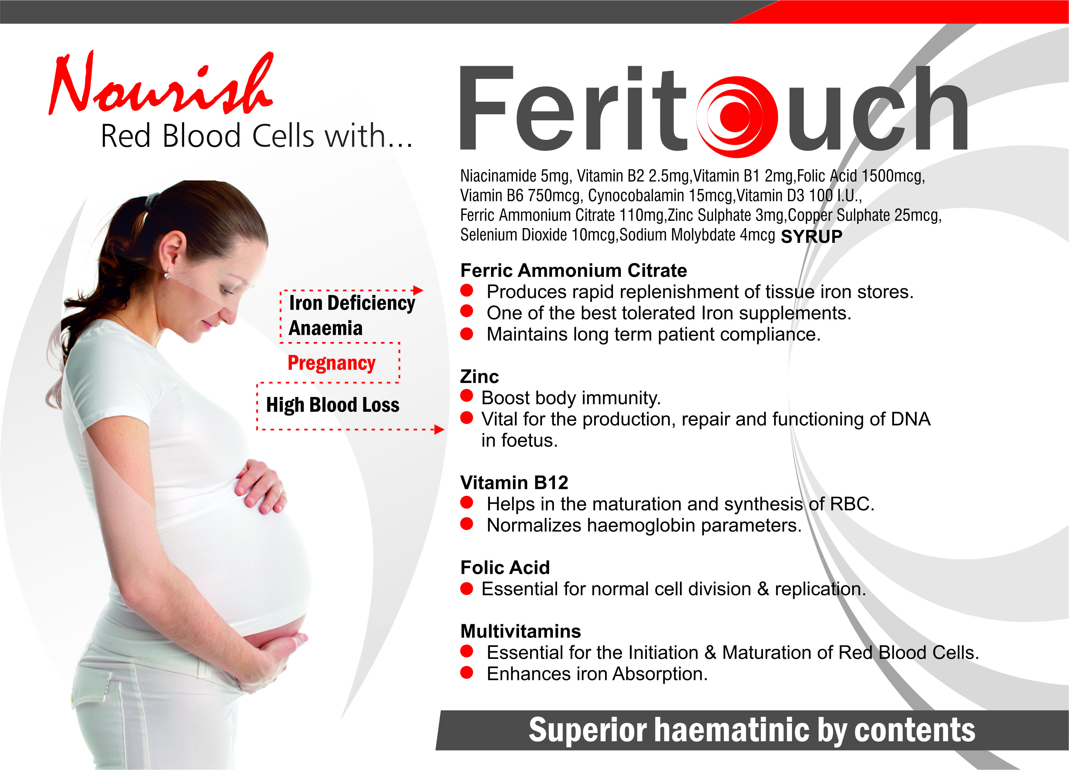 Iron Folic Acid With Vitamins And Minerals Syrup Health Supplements