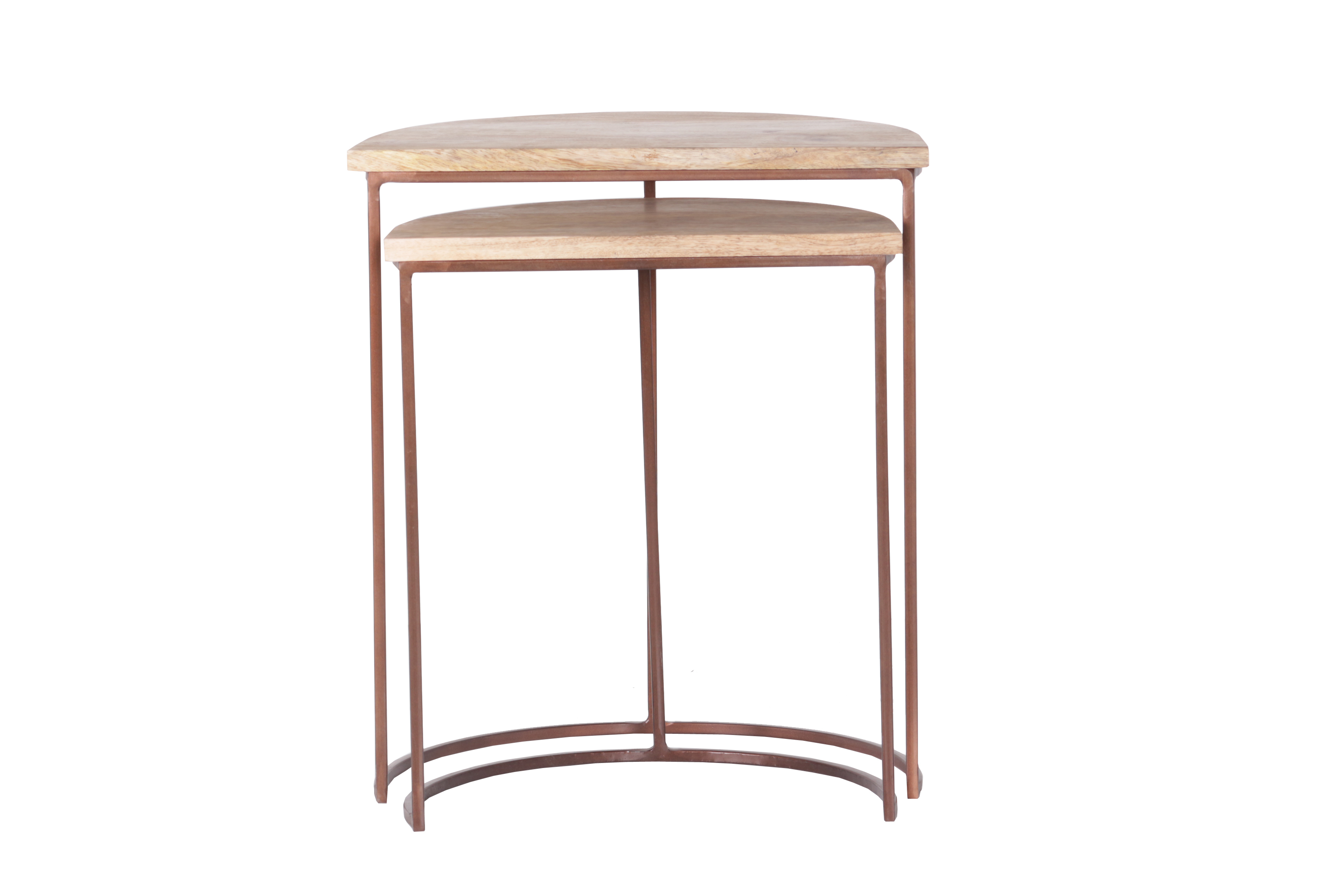 Semi Circle Nesting Table Set Of 2 No Assembly Required