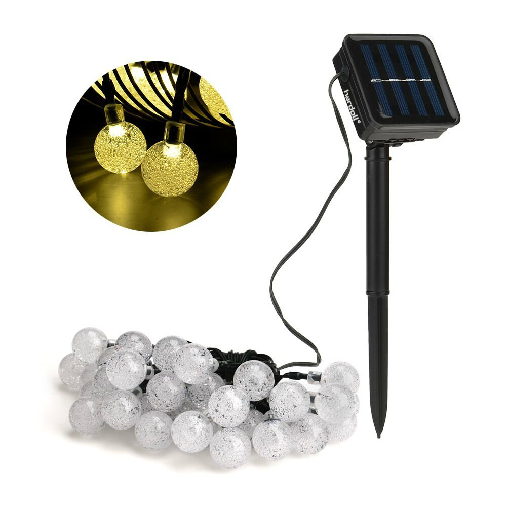 Abs Plastic Solar Crystal Ball Shaped Decorative Waterproof String Light