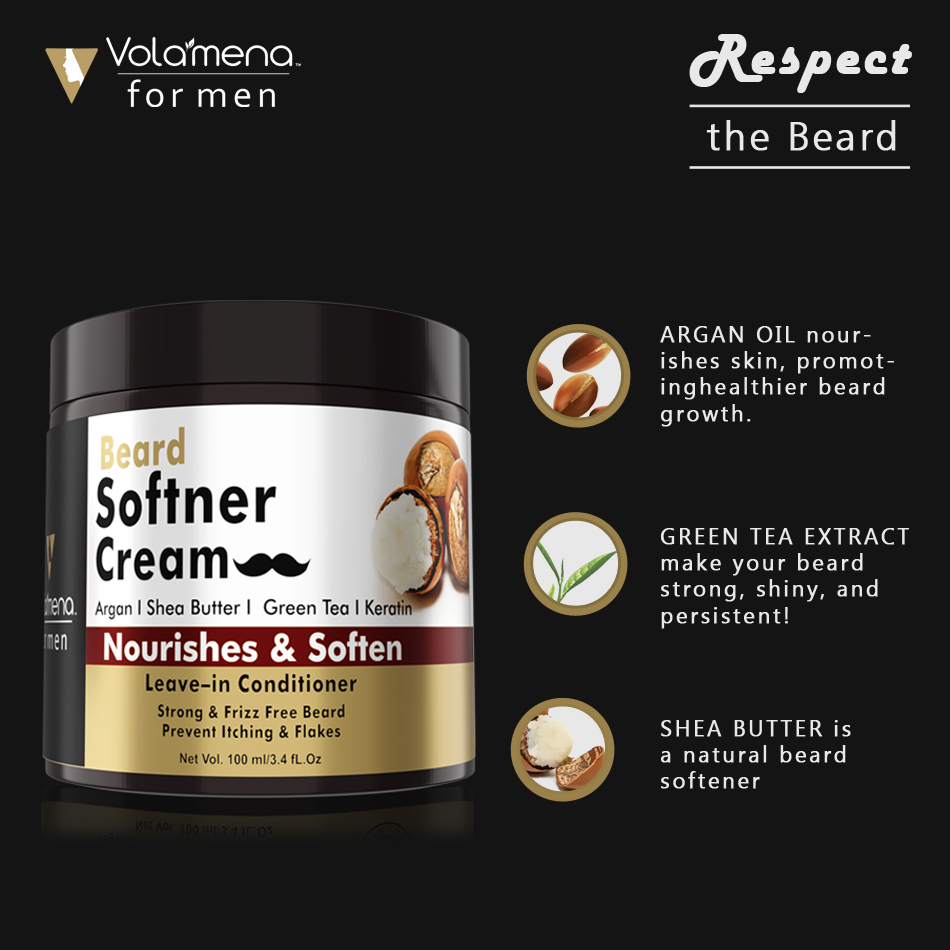 Volamena Beard Softener Cream Nourishes & Soften 100 Ml