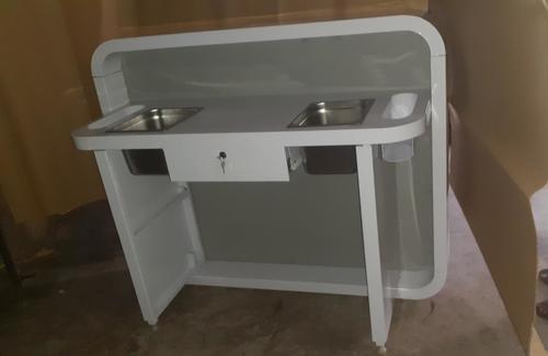 Bar Table - Metal, 48" x 24" x 36", White Powder Coated Finish | Easy Assembly, 1 Year Warranty
