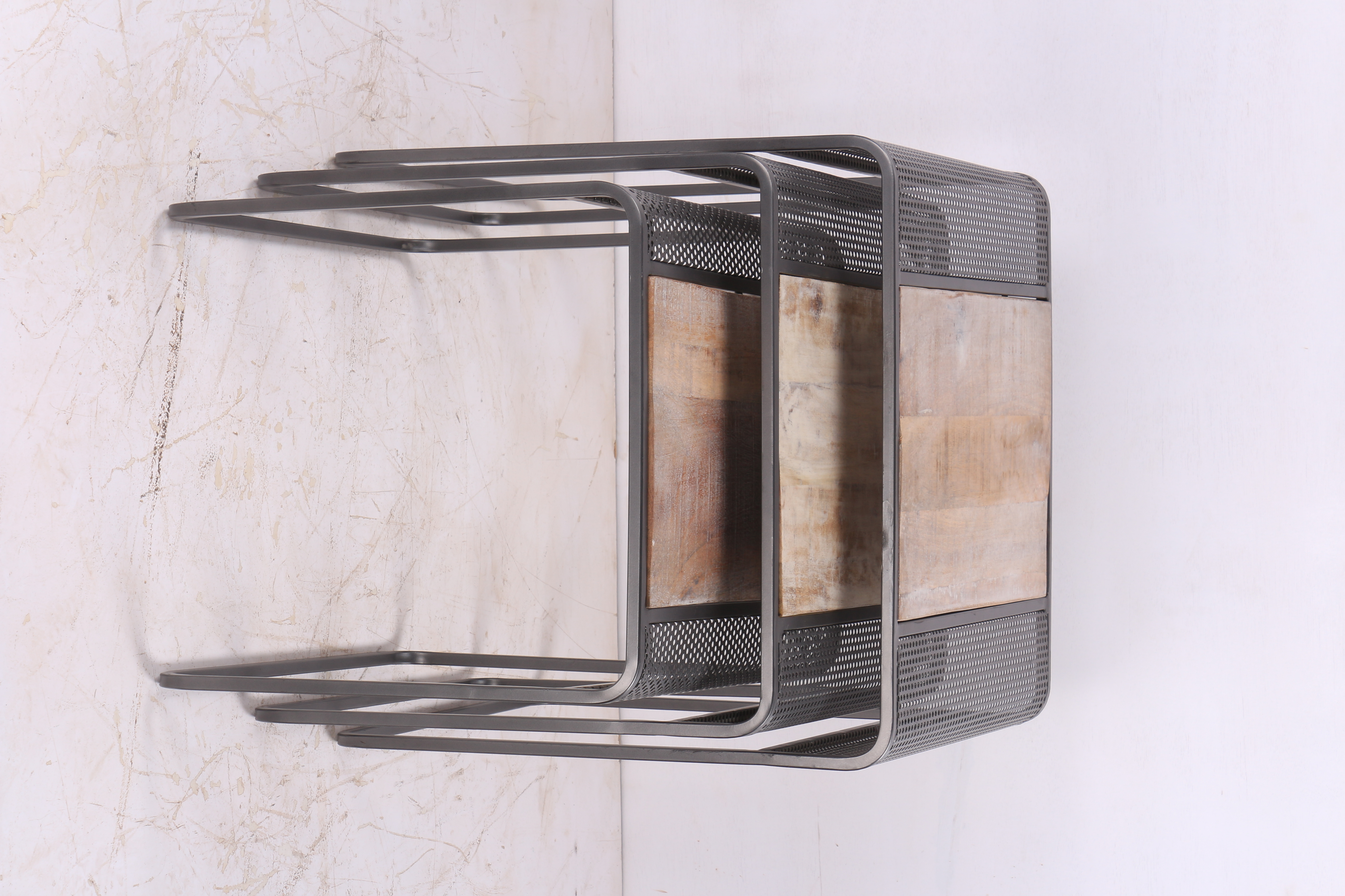 Iron Wooden Nesting Tables Set Of 3 No Assembly Required
