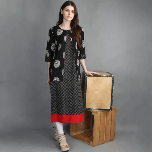 Washable Ladies Printed Long Kurti