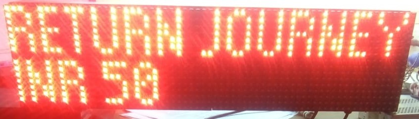 Amber/blue/green/red/white Toll Rate Display