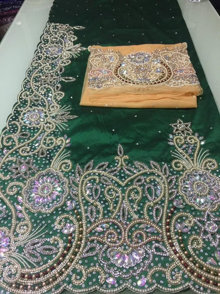 All Color Can Be Customized Latest Fancy Indian George Wrapper Designer