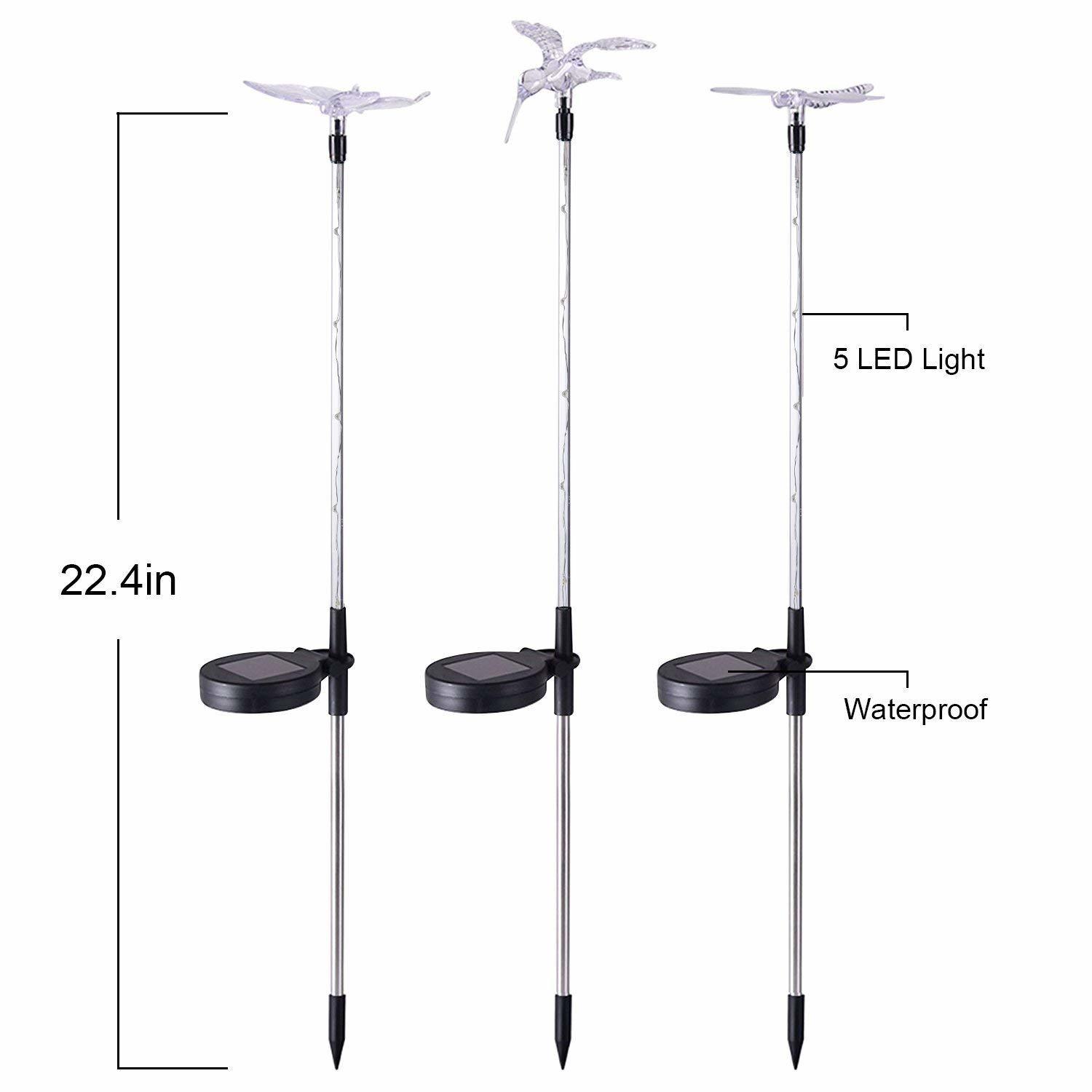 Solar Garden Decoration Stake Lights Height: 55 Centimeter (Cm)