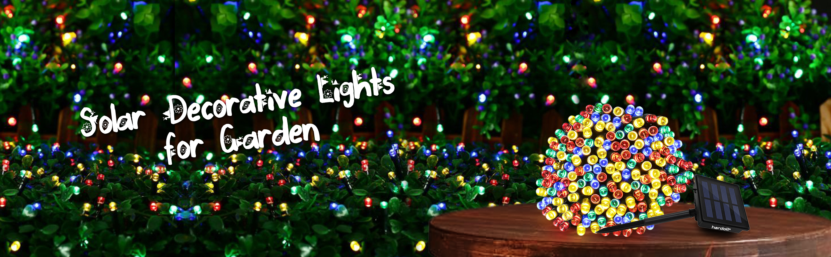 Abs Plastic 200 Led Solar Multi Color Decorative String Lights