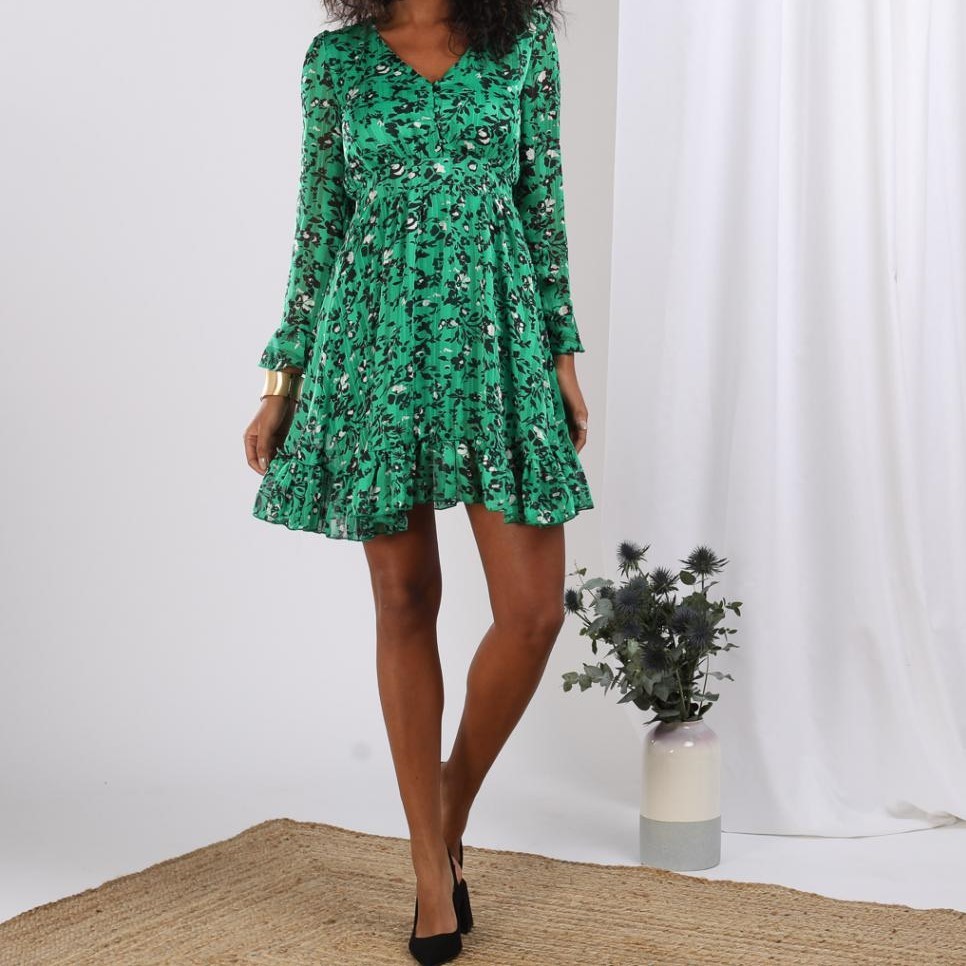 Green Long Sleeve Short Dress For Ladies at 8.00 at Best Price in Delhi |  Ransher Overseas Pvt. Ltd.