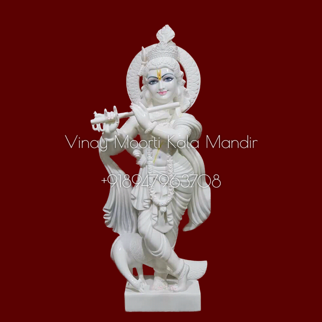 Washable Krishna Marble Statue