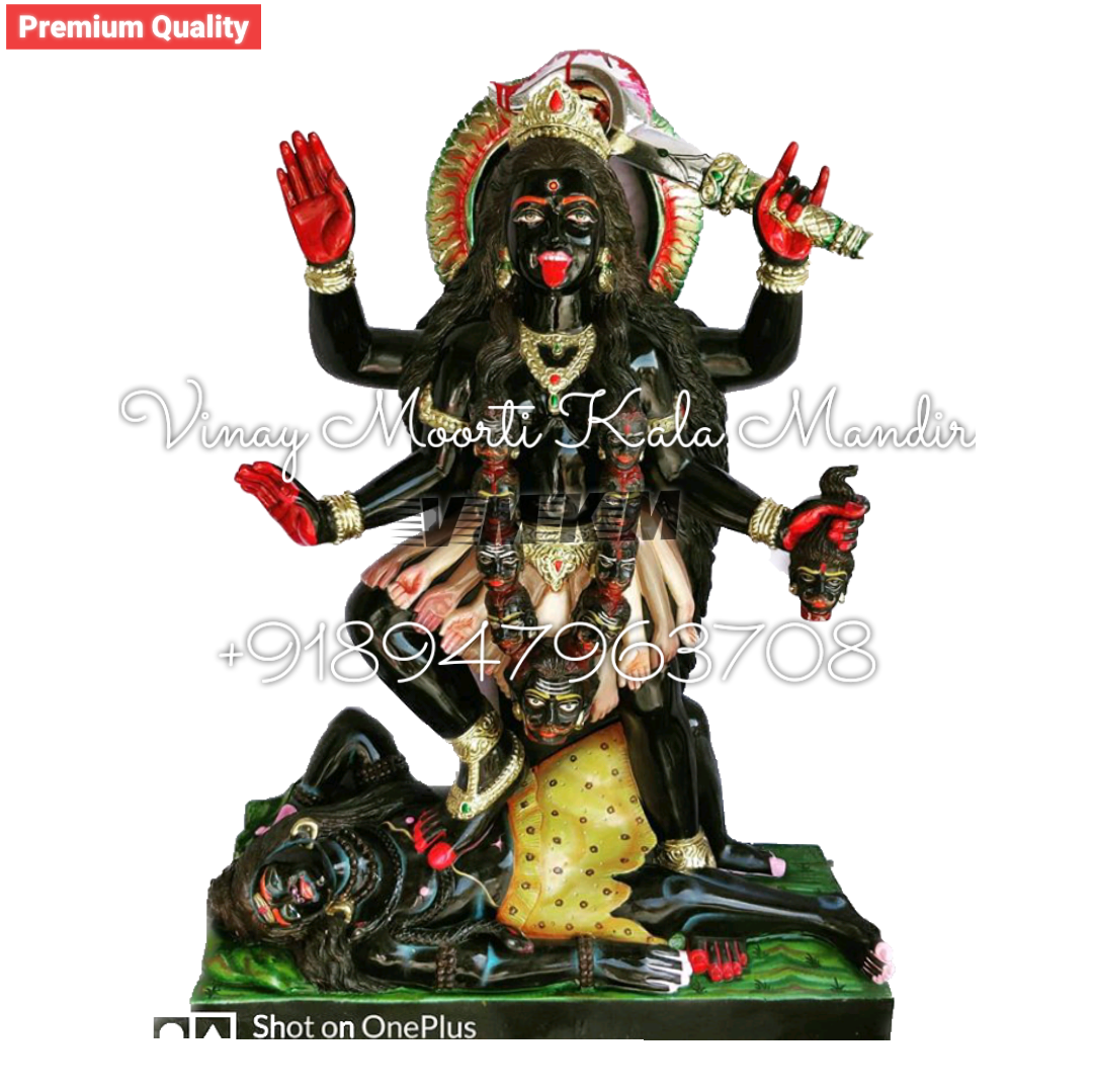 Goddess Kali Marble Statue - Finishing: Carving