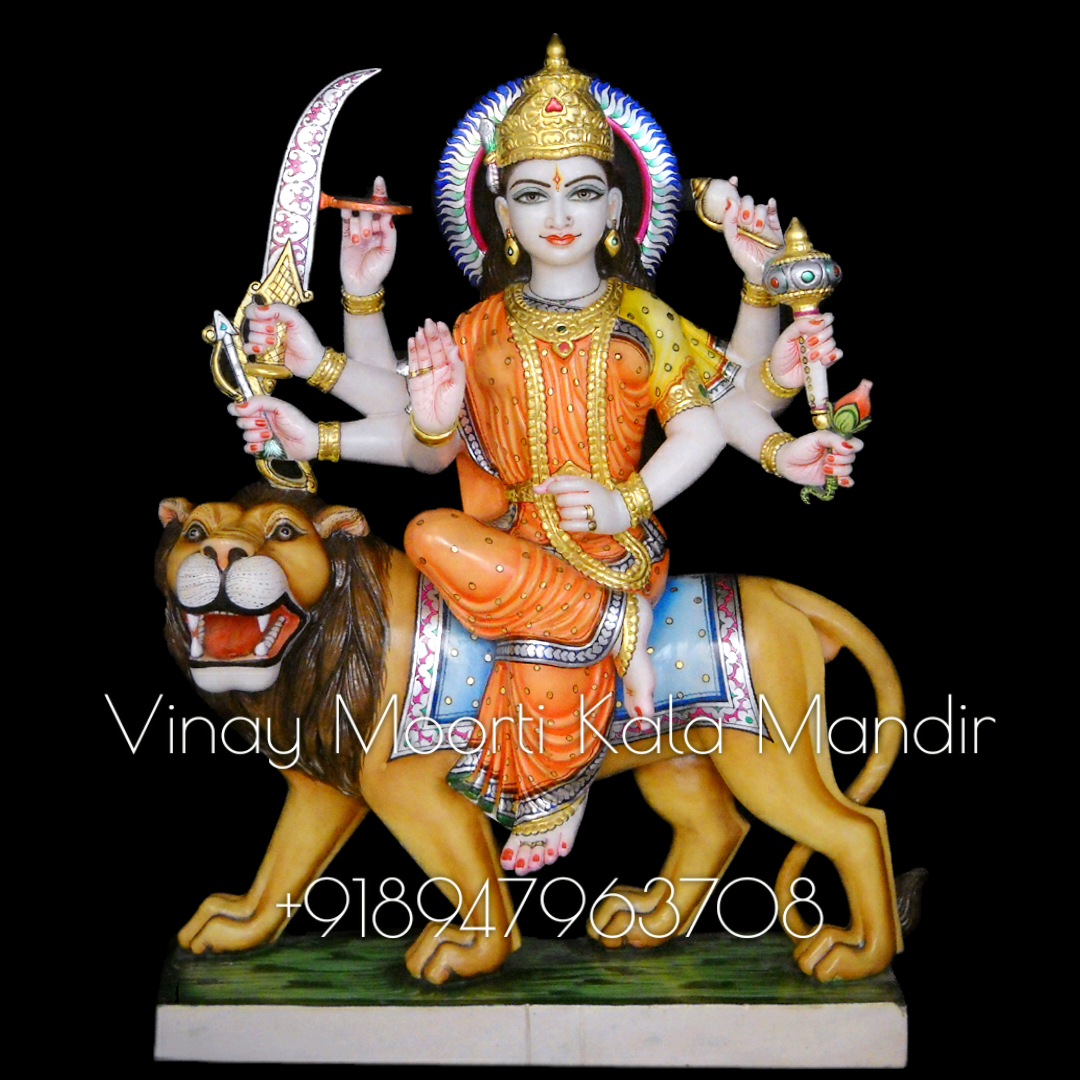 Durga Mata Marble Statue