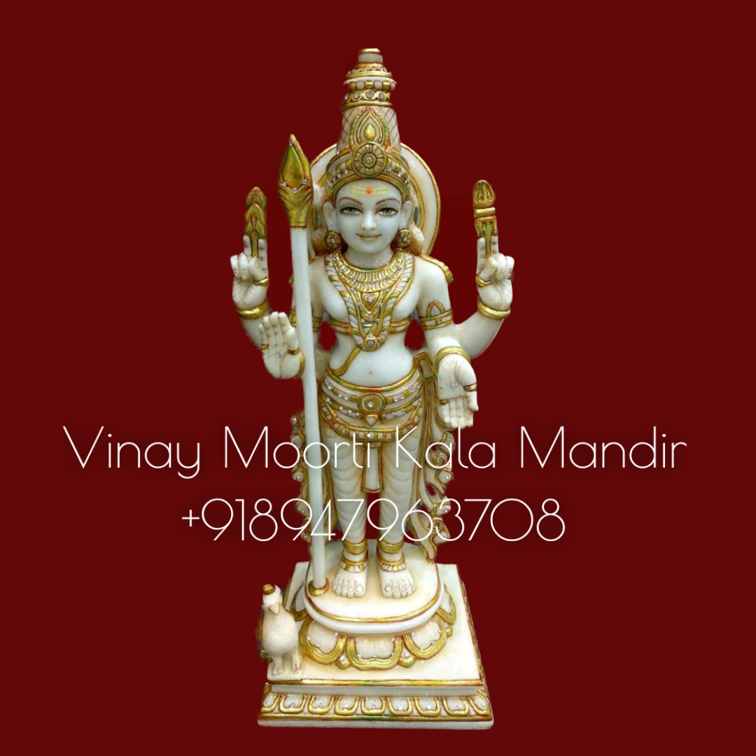 Carving Marble Murugan Swamy Statue