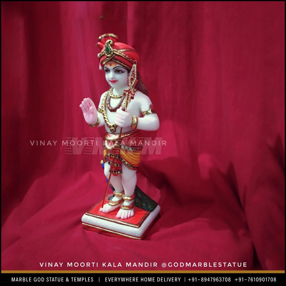 Carving Marble Murugan Swamy Statue