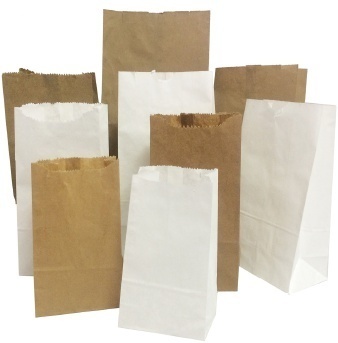 Plain Paper Pouch Bag - Kraft Paper, Available In Different Sizes, Brown Color | Plain Style For Grocery Uses