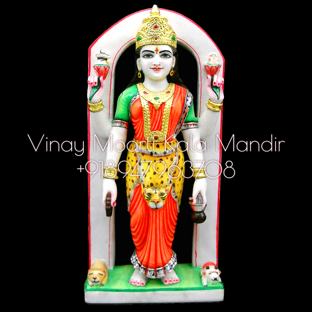 Carving Parvati Mata Marble Statue