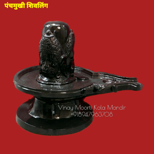 Carving Panchmukhi Shivling