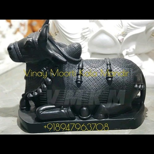 Carving Black Marble Nandi Statue