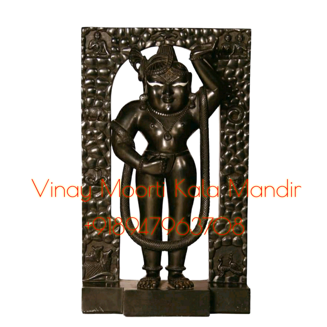 Washable Balck Marble Shrinathji Statue