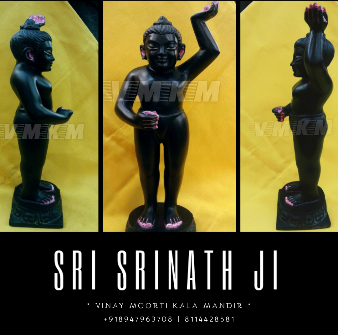 Washable Balck Marble Shrinathji Statue