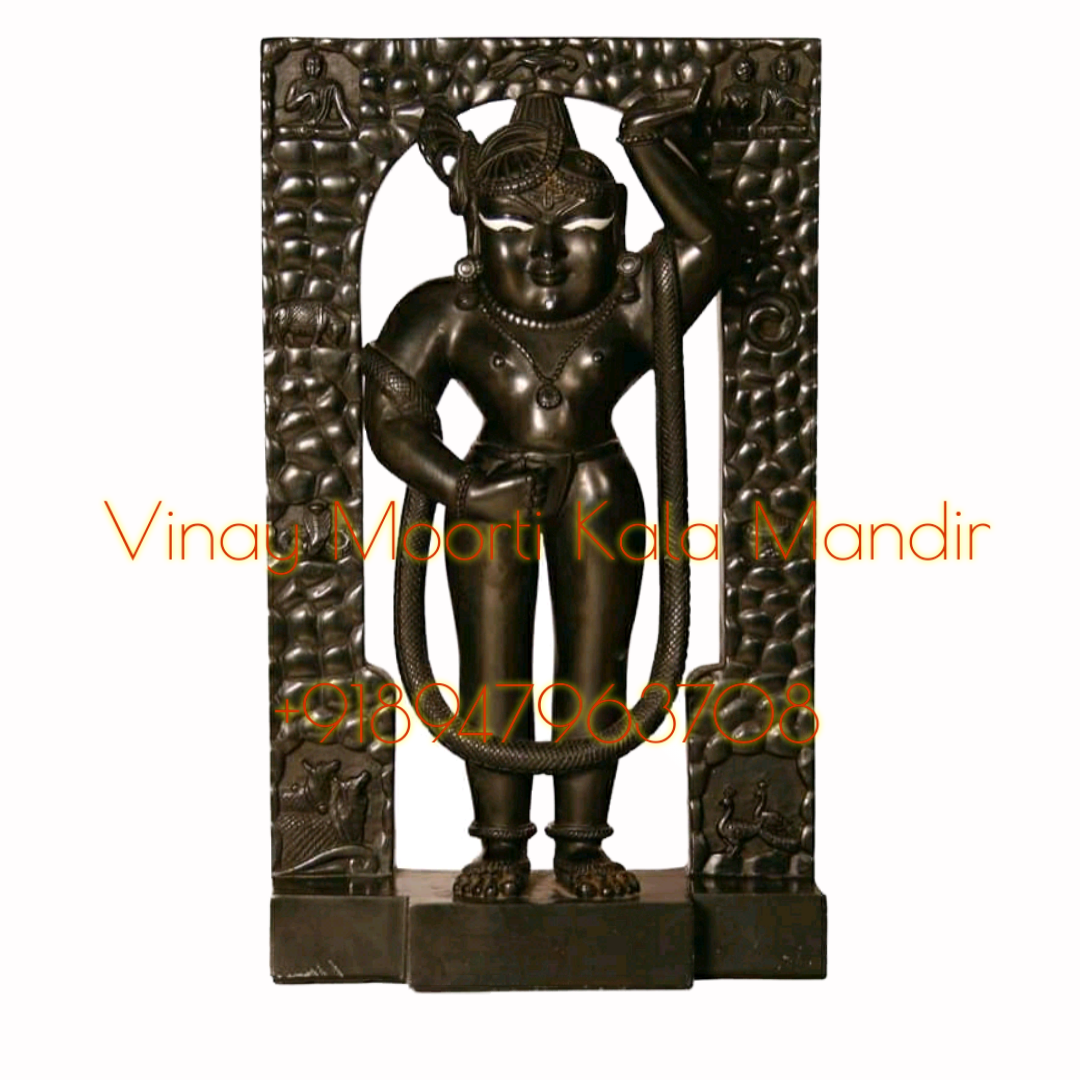 Washable Balck Marble Shrinathji Statue