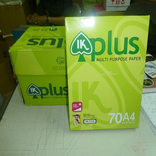 Superior Quality Ik Plus Paper / Ik Yellow Paper A4 Copy Paper 80gsm,75gsm,70gsm