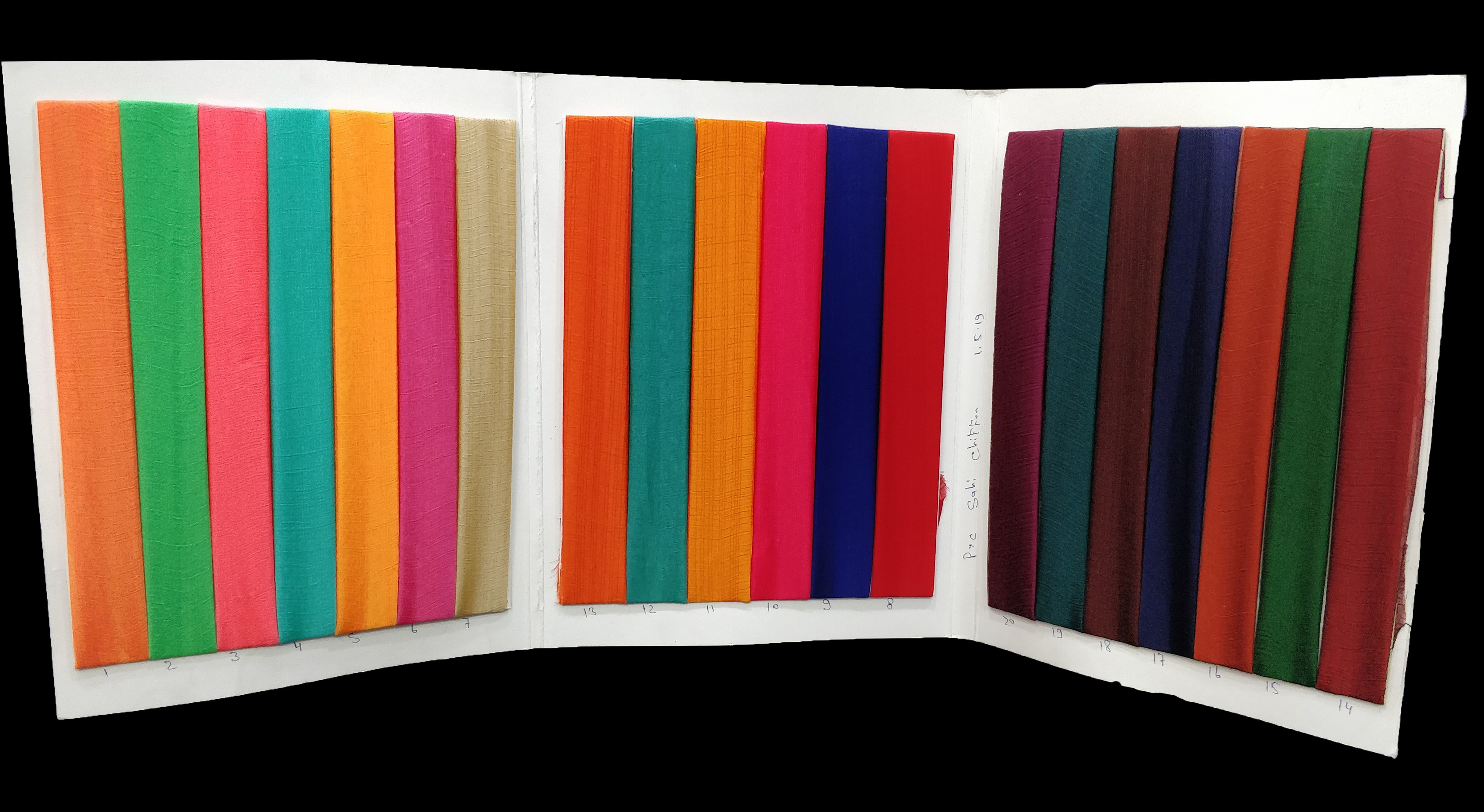 Two Tone Chiffon Fabric - Poly Chiffon, 44 Inches Wide, Different Colors | Smooth Texture, Plain Style, Dyed Material For Dresses & Sarees