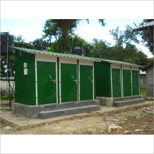 Prefab Toilet Cabin - Color: Green