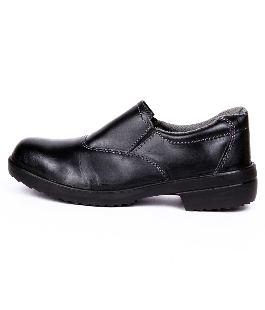 Lf02 Safety Shoe - Pu Upper, Steel Toe, Black Color, Size 3-8 | Antistatic Properties, 6-month Warranty, Comfortable Fit