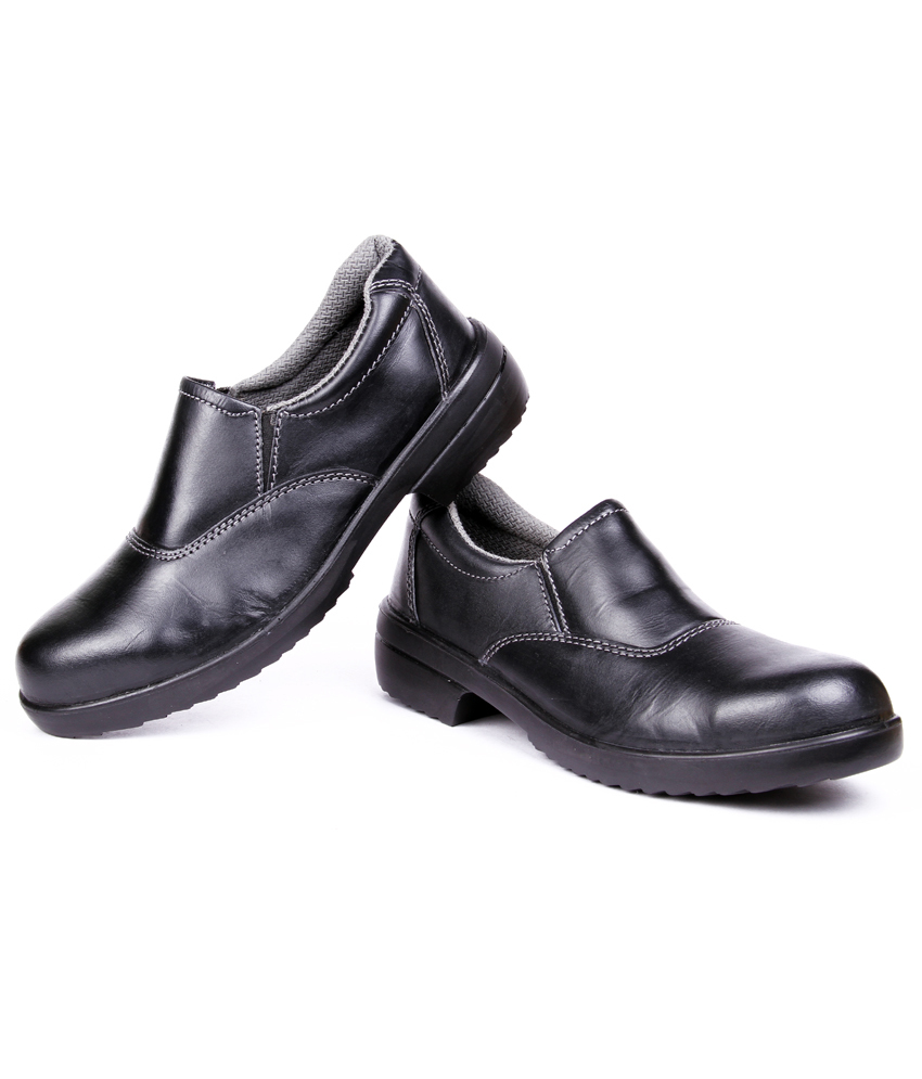 Lf02 Safety Shoe - Pu Upper, Steel Toe, Black Color, Size 3-8 | Antistatic Properties, 6-month Warranty, Comfortable Fit