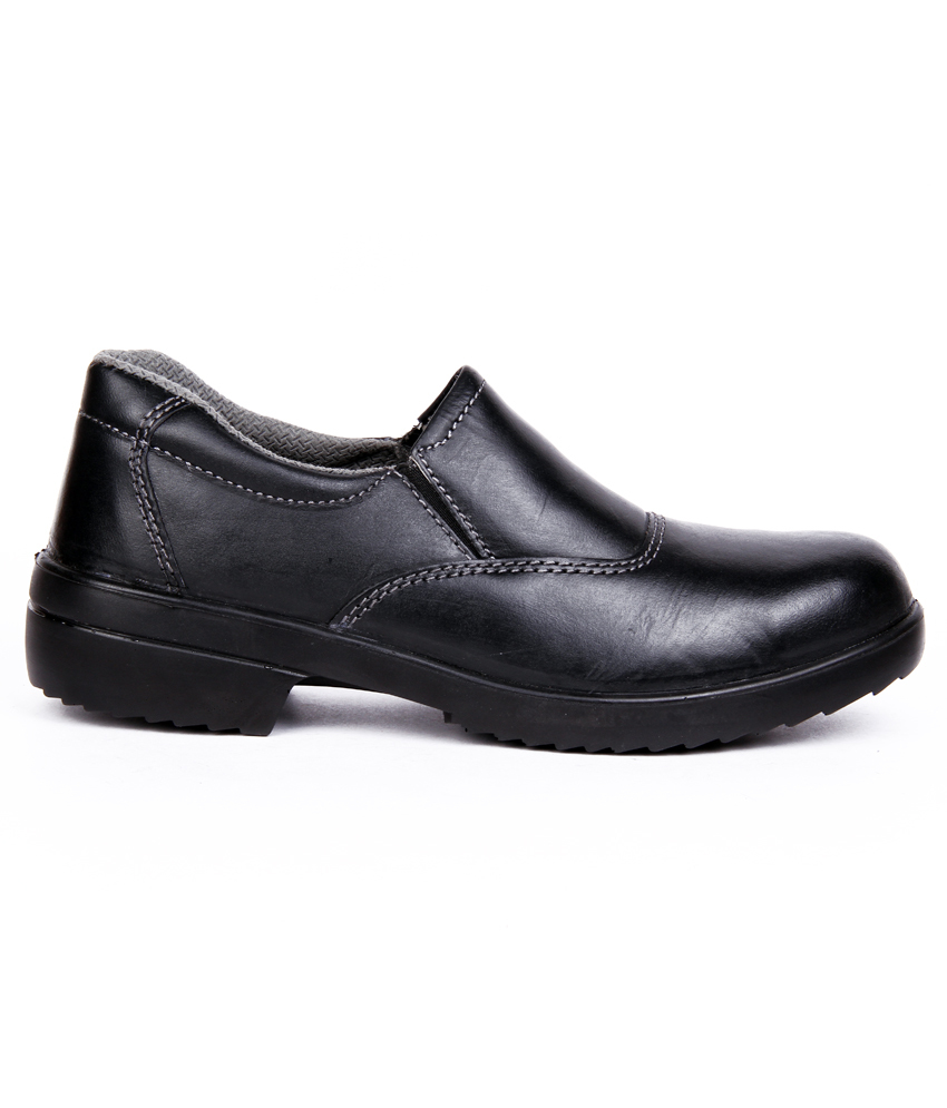 Lf02 Safety Shoe - Pu Upper, Steel Toe, Black Color, Size 3-8 | Antistatic Properties, 6-month Warranty, Comfortable Fit