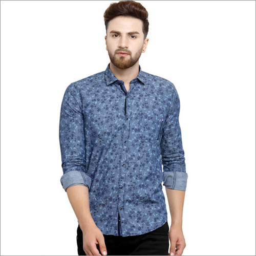 Mens Printed Shirt - Cotton Blend, Available in Large, Medium, Small, Extra Large | Ideal for Rainy, Spring, Summer, and Winter Seasons