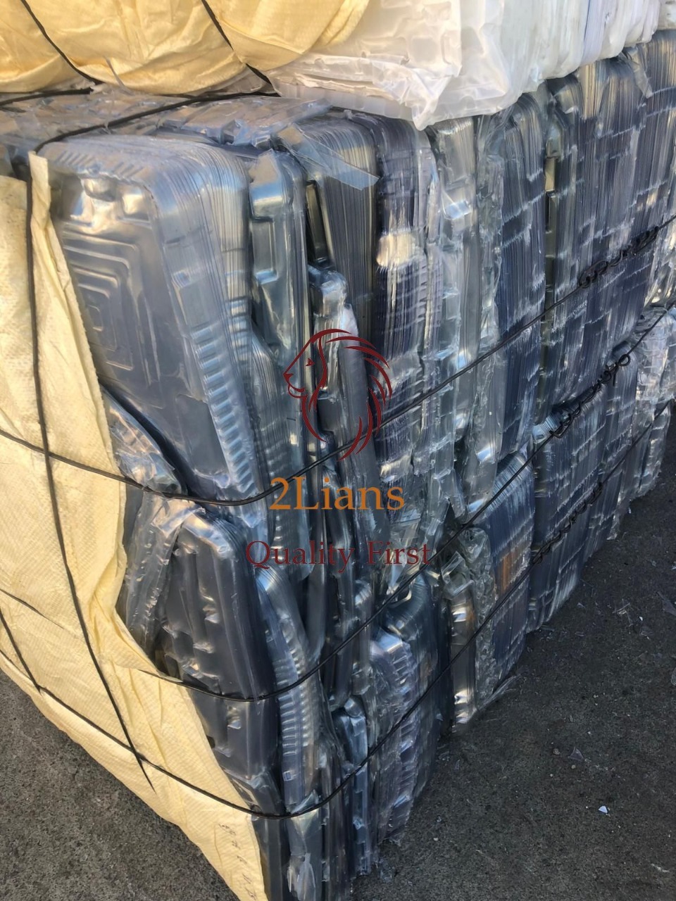Clear Apet Trays On Bales Plastic Scrap