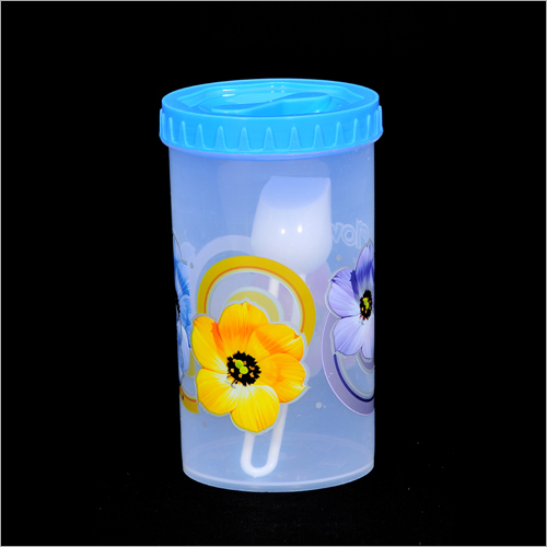 Printed Container - HDPE & PVC Material, Airtight & Unbreakable, Transparent Design for Food Storage