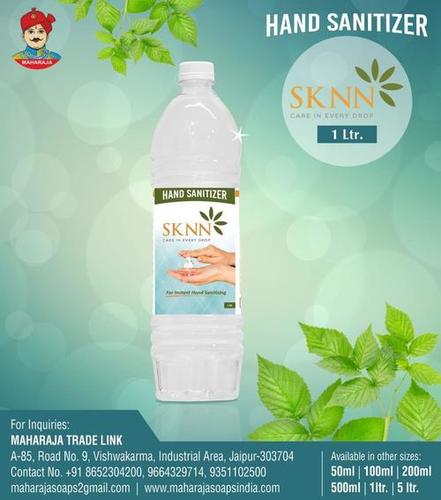 Hand Sanitizing Solution - Alcohol Based, 1 Ltr, Water White | Kills Germs, Suitable for All Ages, External Use, 24 Months Shelf Life