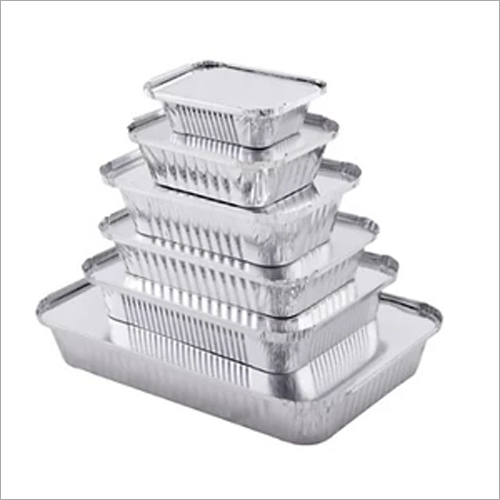 Aluminium Foil Container - Aluminium Foil, Various Sizes Available, Silver Color - Disposable, Ideal for Food Packaging and Events