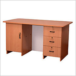 Office Table - Customized Size 1500x750x750 Mm | Eco-friendly, Uv Resistant, Easy To Clean, Durable, Machine Made, Leg Rest Function