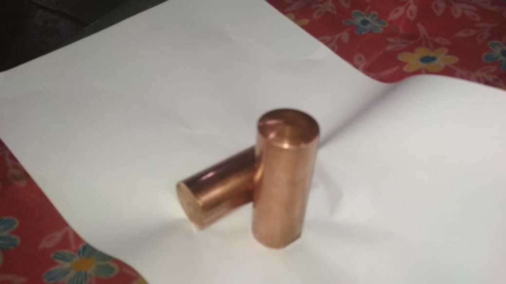 Copper Round Rod & Bushes - 30mm X 80mm | Copper Alloy, M16, M20, M24 Thread Sizes, Polished Finish, ±0.05mm Tolerance, Hardness 60-70 Hb, Density 8.96 G/cmâ³