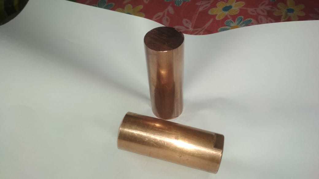 Copper Round Rod & Bushes - 30mm X 80mm | Copper Alloy, M16, M20, M24 Thread Sizes, Polished Finish, ±0.05mm Tolerance, Hardness 60-70 Hb, Density 8.96 G/cmâ³