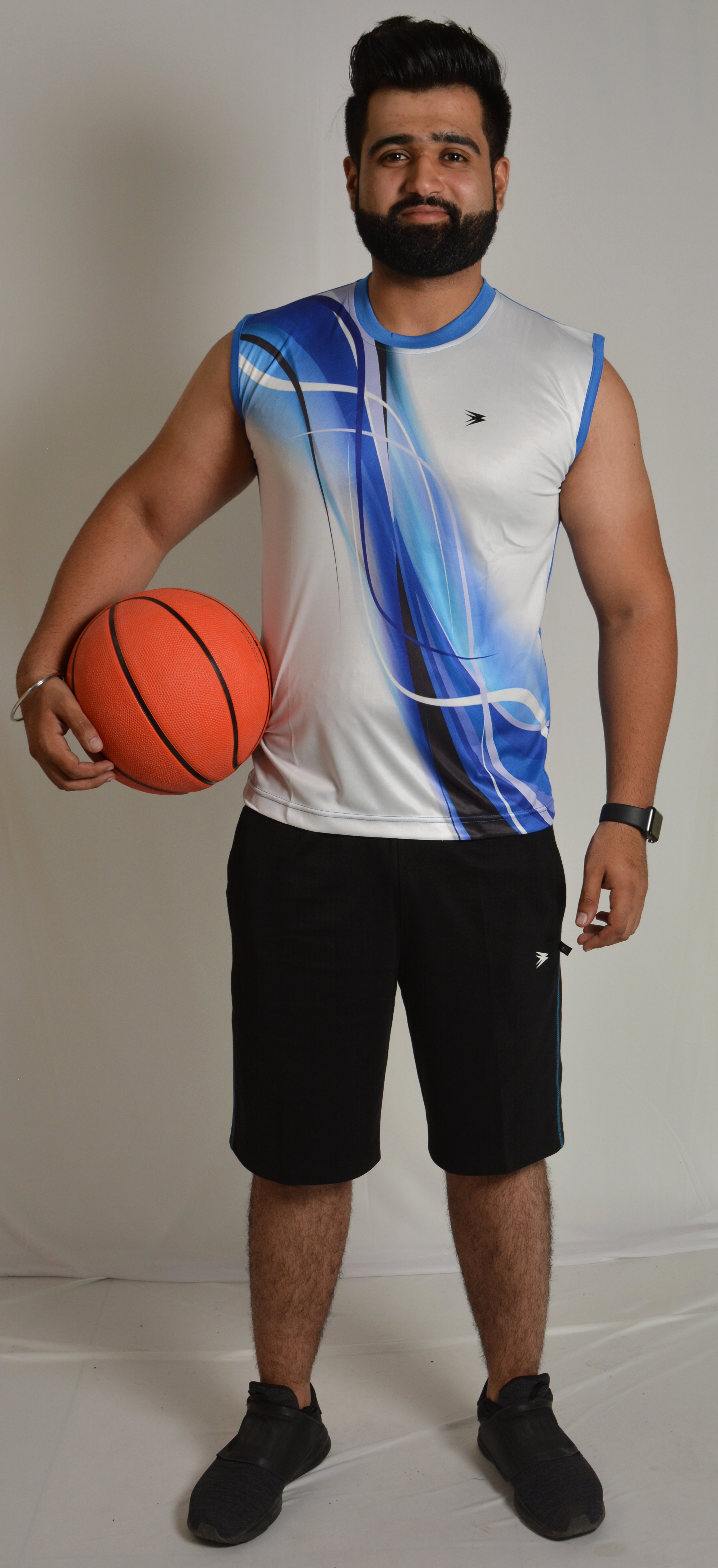 Black / R.blue Basketball Shorts