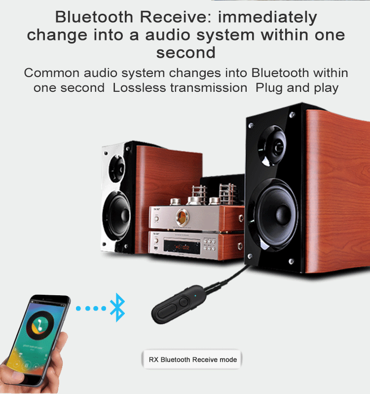 Bluetooth Audio Receiver - 10x8x6cm Red/black/grey With Noise Reduction Dual Microphone Echo Cancellation Long Battery Life