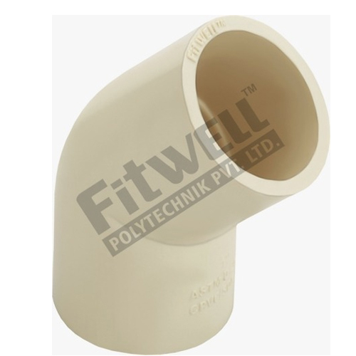 Cpvc Elbow - 45 Degree , Ideal for Architectural and Construction Applications