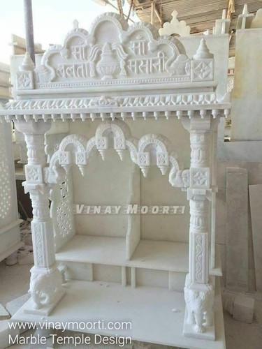 Carving White Marble Stone Temple