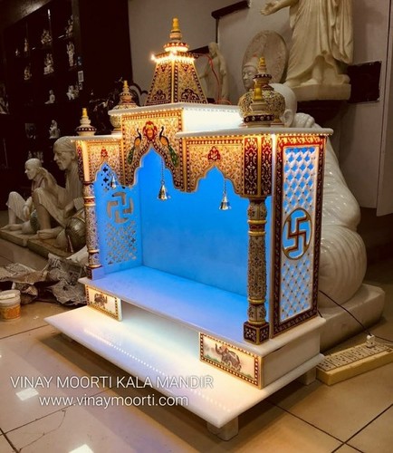 Carving Multicolor Marble Temple