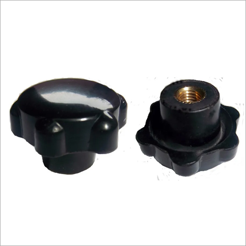 6 Star Bakelite Knob - Material: Bakelite, Dimensions: 16mm, 12mm, 5/8", 1/2", Color: Natural | Type: Machine Handle, Application: Commercial