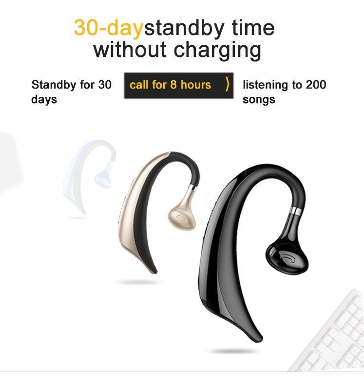 Handsfree Wireless Bluetooth Earphones - 10 Hours Talk Time 130mah Battery Noise Control With Mic | Supports Dual Device Connection Lightweight Design One-year Warranty