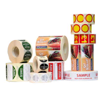 Printed Label - Paper, Vinyl & Polypropylene | Various Sizes, Shapes (Round, Square, Rectangle), Gloss & Matte Finishes, Permanent & Removable Adhesives, Digital & Offset Printing