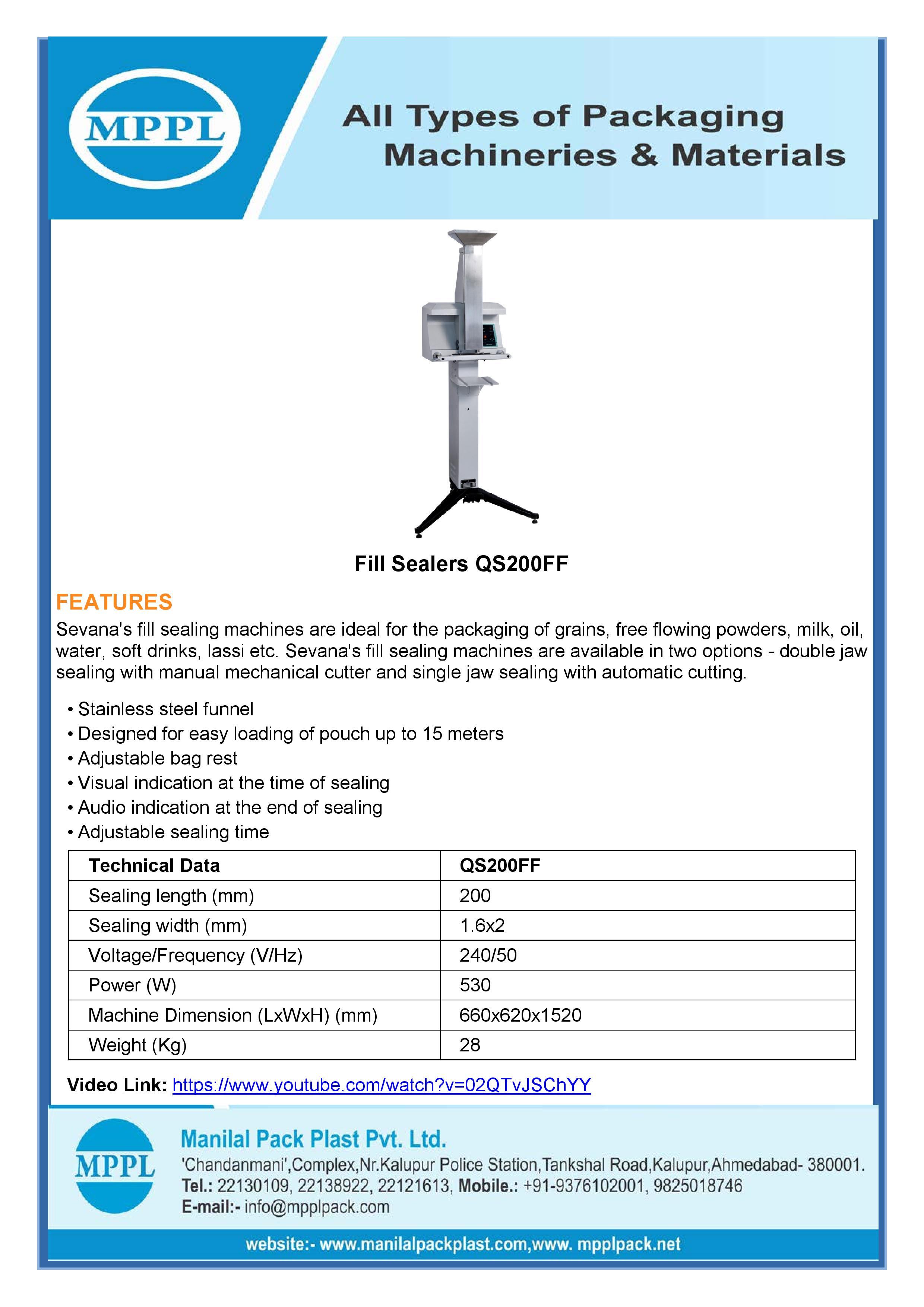 Fill Sealing Machine