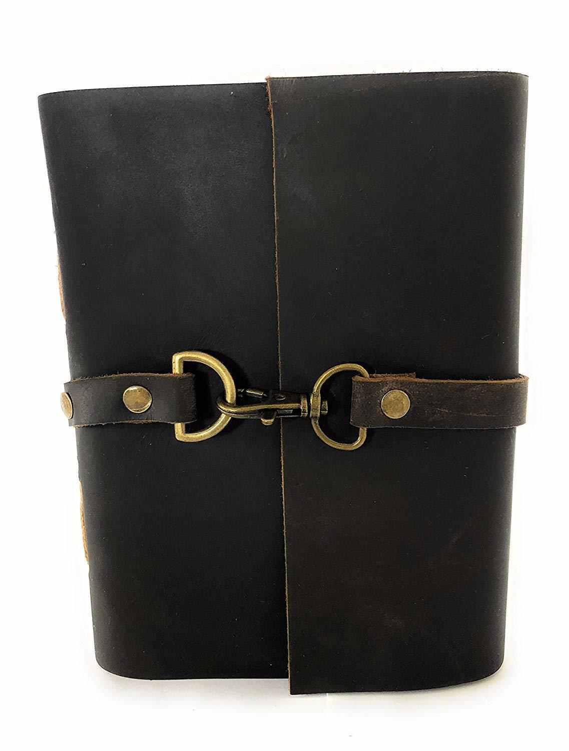 Buffalo Leather Lock Diary Journal - 5x7 Size, 120 Unlined Pages | Handcrafted, Durable, Eco-friendly, Moisture Proof, Water Resistant, Lightweight